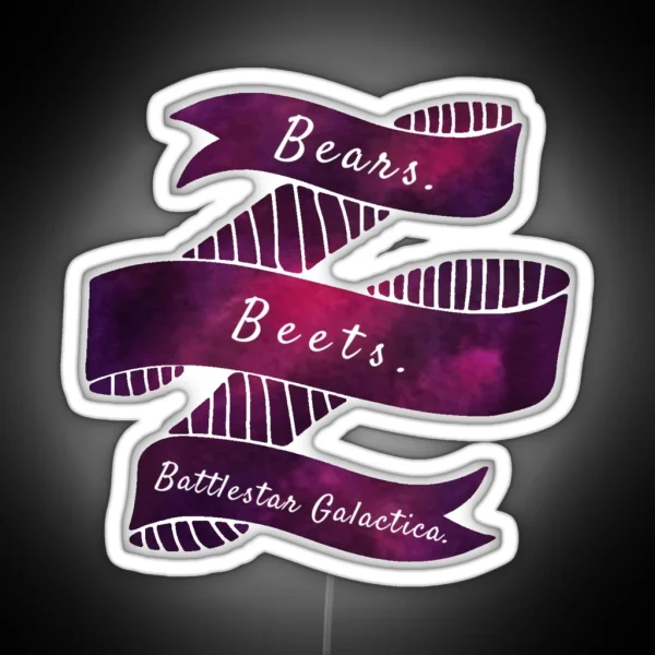 Bears Beets Battlestar Galactica RGB Neon Sign