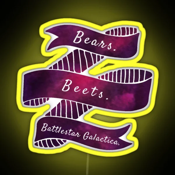 Bears Beets Battlestar Galactica RGB Neon Sign