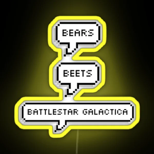 Bears Beets Battlestar Galactica RGB Neon Sign