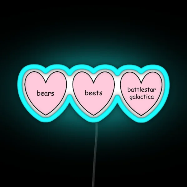 Bears Beets Battlestar Galactica RGB Neon Sign