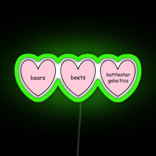 Bears Beets Battlestar Galactica RGB Neon Sign