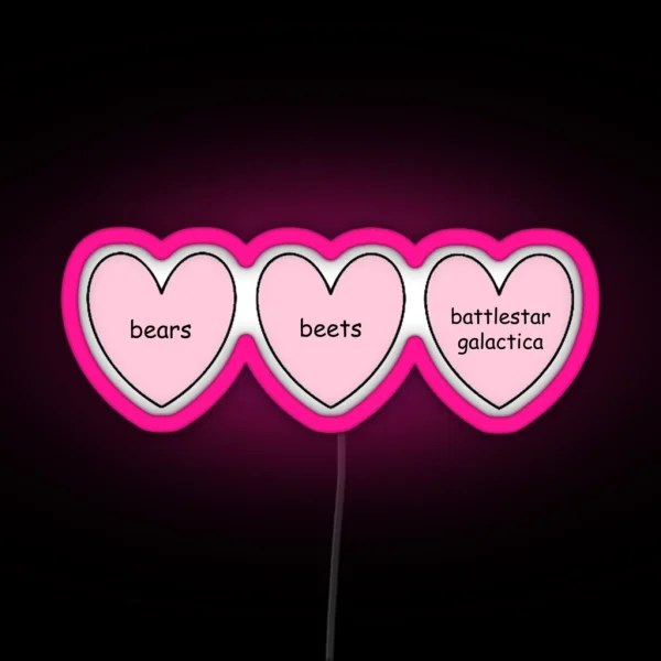 Bears Beets Battlestar Galactica RGB Neon Sign