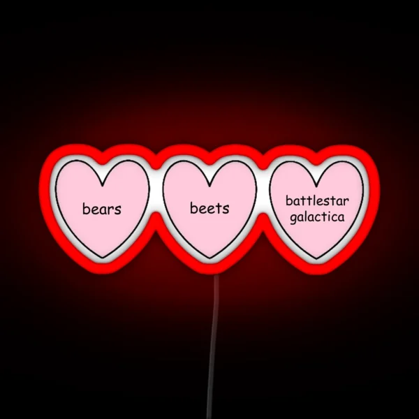 Bears Beets Battlestar Galactica RGB Neon Sign