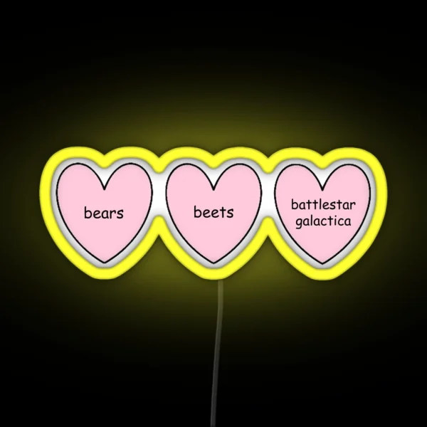 Bears Beets Battlestar Galactica RGB Neon Sign