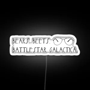 Bears Beets Battlestar Galactica RGB Neon Sign