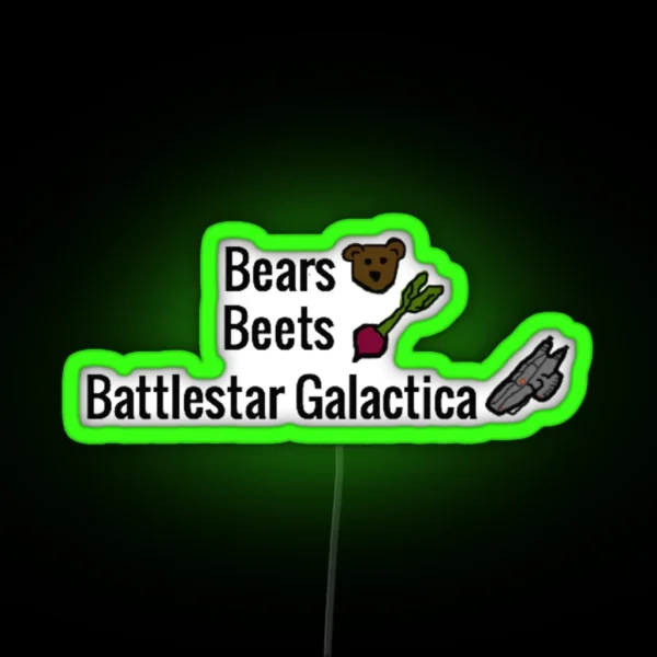 Bears Beets BATTLESTAR GALACTICA RGB Neon Sign
