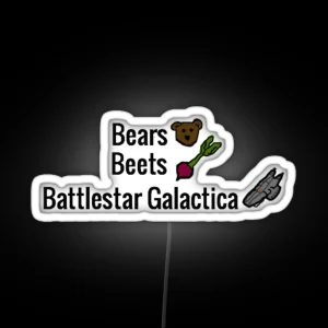 Bears Beets BATTLESTAR GALACTICA RGB Neon Sign