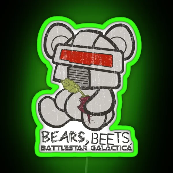 Bears Beets Battlestar Galactica RGB Neon Sign