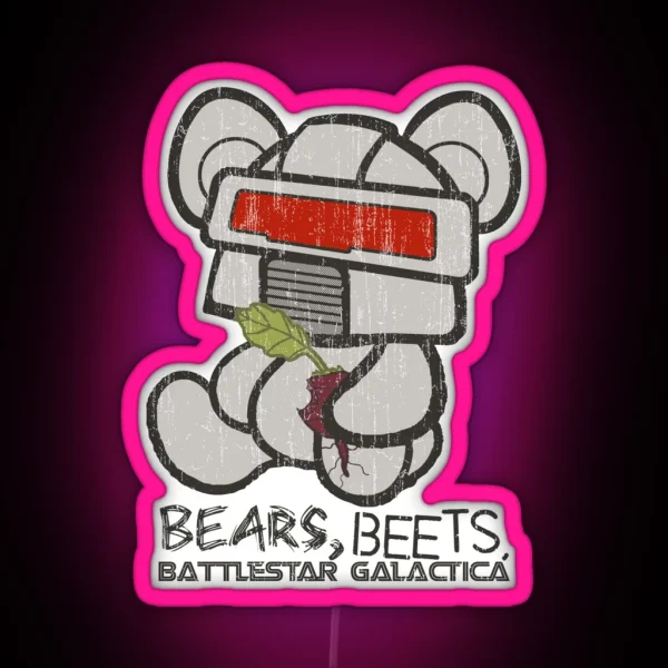 Bears Beets Battlestar Galactica RGB Neon Sign
