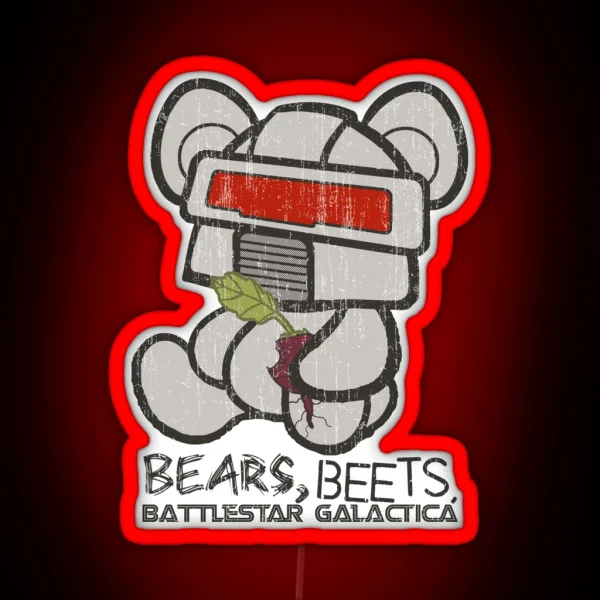 Bears Beets Battlestar Galactica RGB Neon Sign