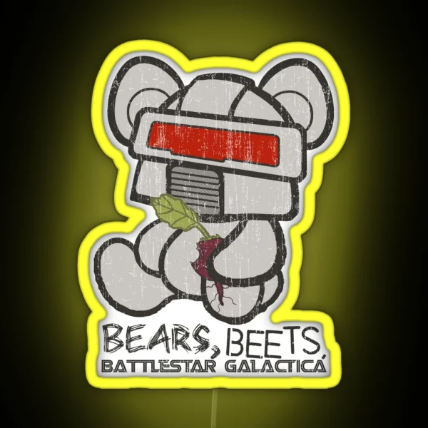 Bears Beets Battlestar Galactica RGB Neon Sign