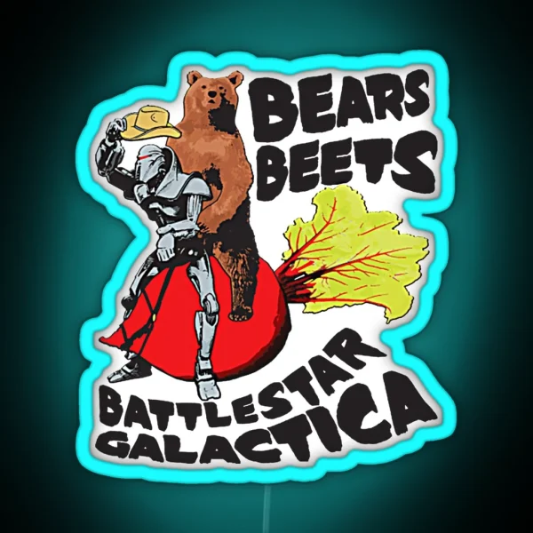 Bears Beets Battlestar Galactica The Office RGB Neon Sign
