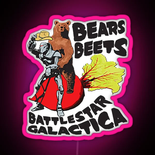 Bears Beets Battlestar Galactica The Office RGB Neon Sign