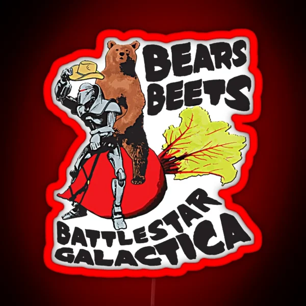 Bears Beets Battlestar Galactica The Office RGB Neon Sign