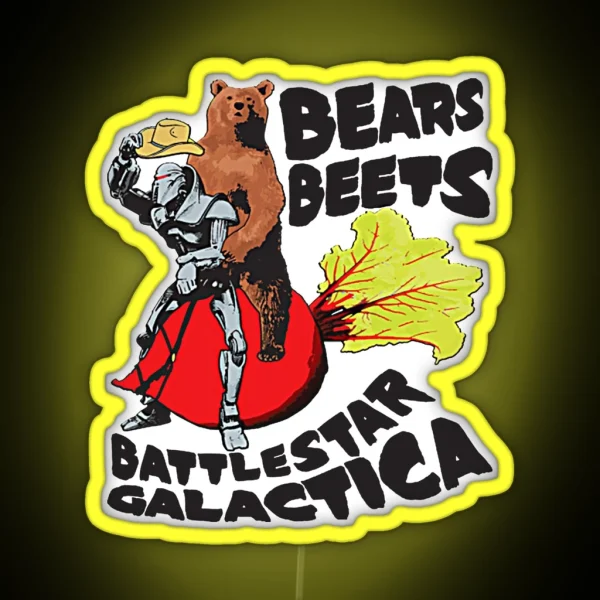 Bears Beets Battlestar Galactica The Office RGB Neon Sign