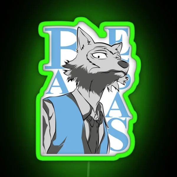 BEASTARS LEGOSHI HALF BODY RGB Neon Sign