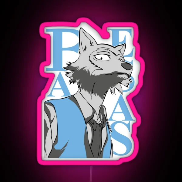 BEASTARS LEGOSHI HALF BODY RGB Neon Sign