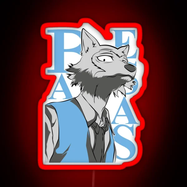 BEASTARS LEGOSHI HALF BODY RGB Neon Sign