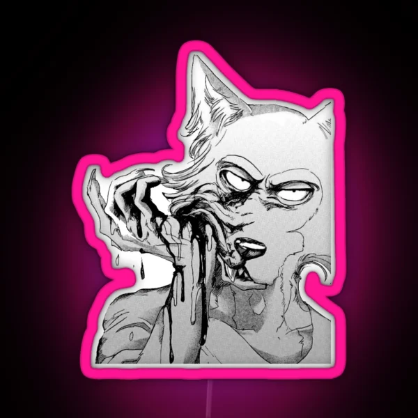 Beastars Legoshi Manga RGB Neon Sign