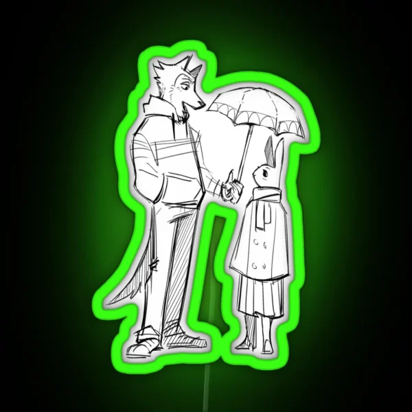 Beastars Legoshi X Haru RGB Neon Sign