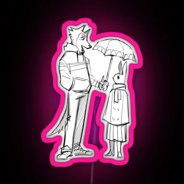 Beastars Legoshi X Haru RGB Neon Sign