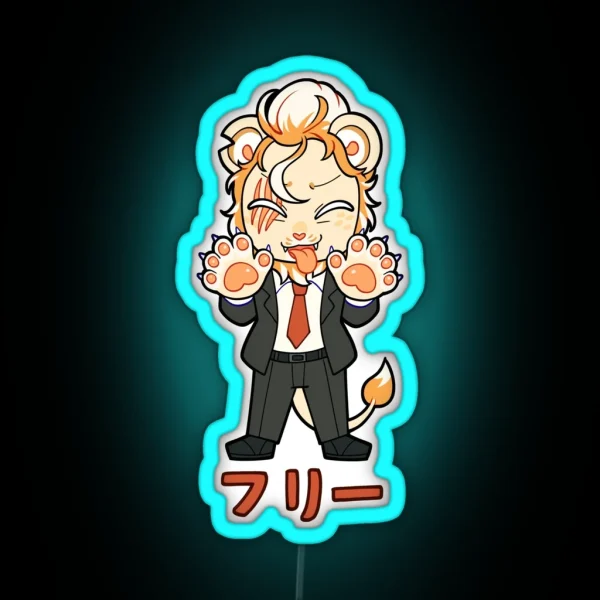 BEASTARS Shishigumi Lion Free Led Pin Button RGB Neon Sign