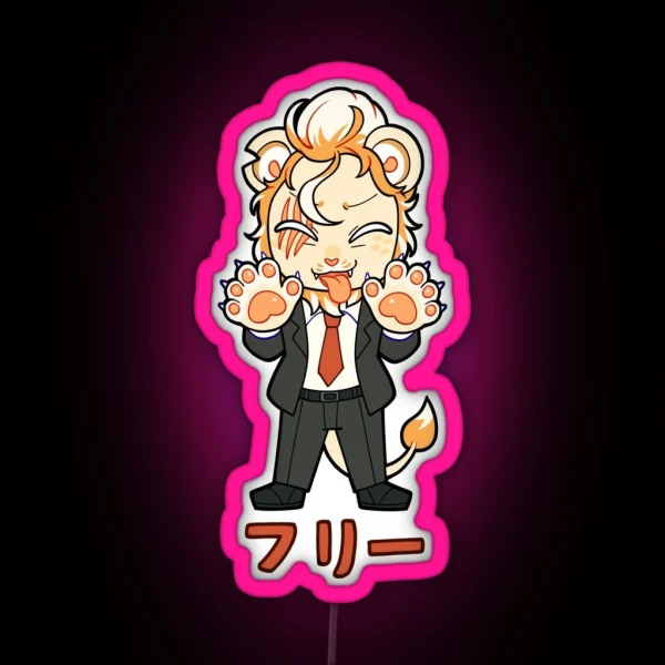 BEASTARS Shishigumi Lion Free Led Pin Button RGB Neon Sign