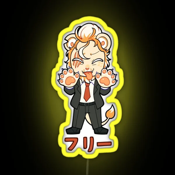 BEASTARS Shishigumi Lion Free Led Pin Button RGB Neon Sign