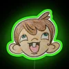 Beautiful Blue Eyed Big Eared Kid RGB Neon Sign - Image 4