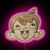 Beautiful Blue Eyed Big Eared Kid RGB Neon Sign - Image 6
