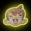 Beautiful Blue Eyed Big Eared Kid RGB Neon Sign - Image 5