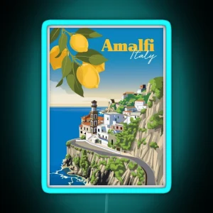 Beautiful Coast Of Amalfi RGB Neon Sign