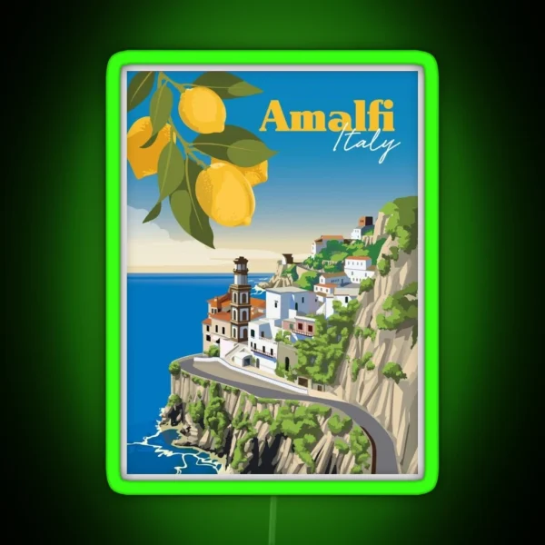 Beautiful Coast Of Amalfi RGB Neon Sign