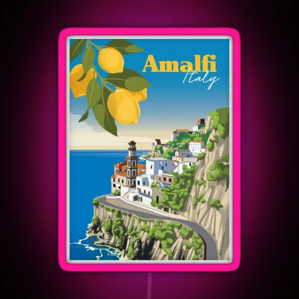 Beautiful Coast Of Amalfi RGB Neon Sign