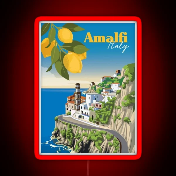 Beautiful Coast Of Amalfi RGB Neon Sign