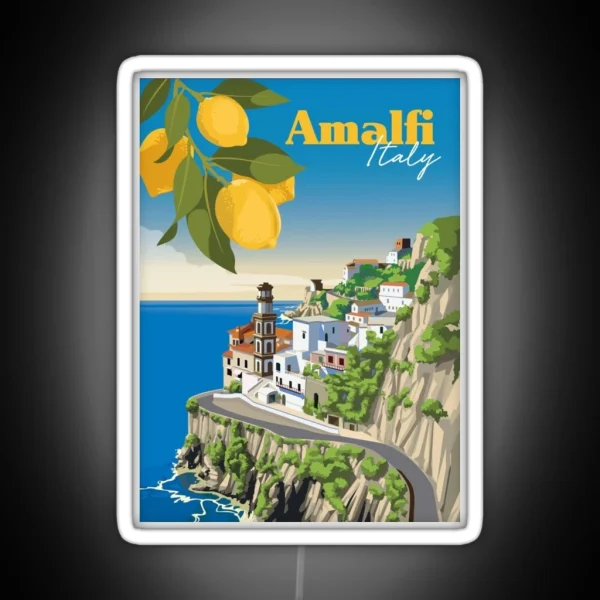 Beautiful Coast Of Amalfi RGB Neon Sign