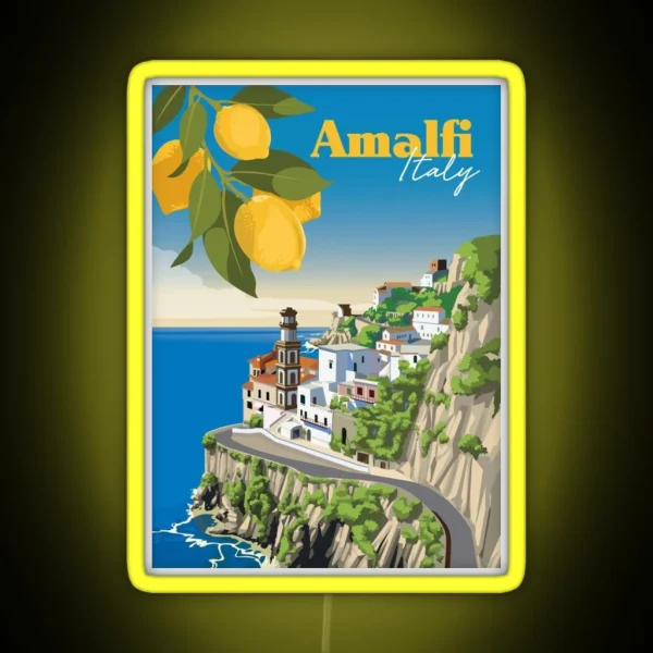 Beautiful Coast Of Amalfi RGB Neon Sign