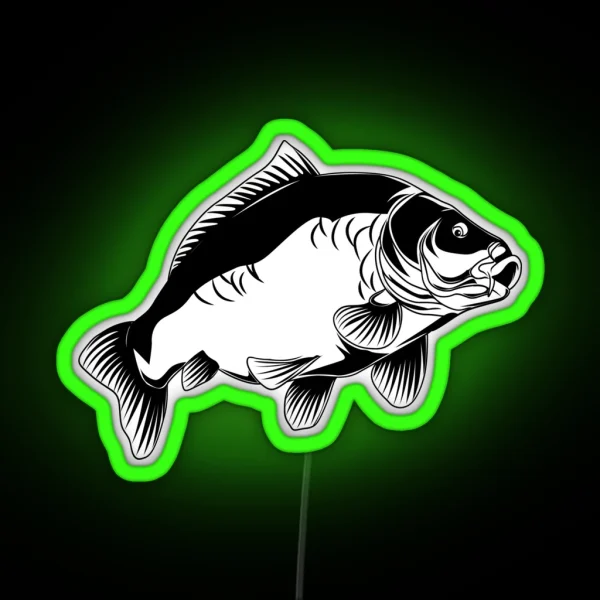 Beautiful Mirror Carp Carp Angler Carp Angler RGB Neon Sign