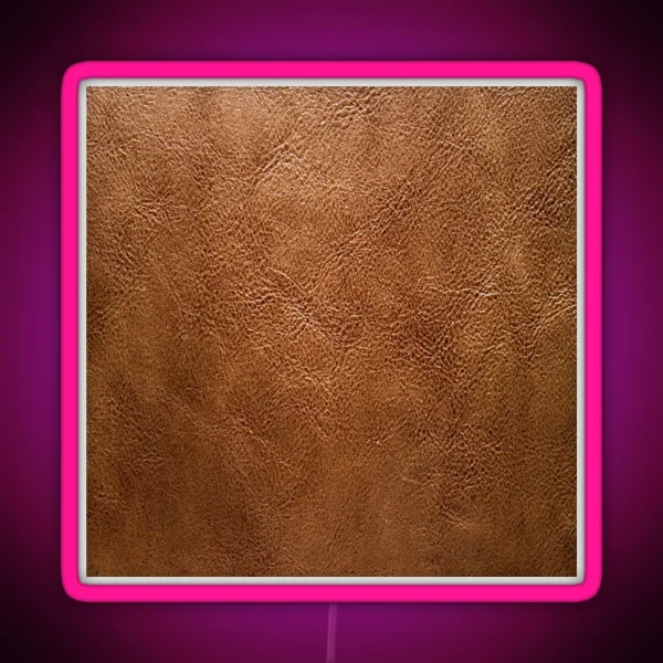 Beautiful Pu Leather Maribu Leather RGB Neon Sign