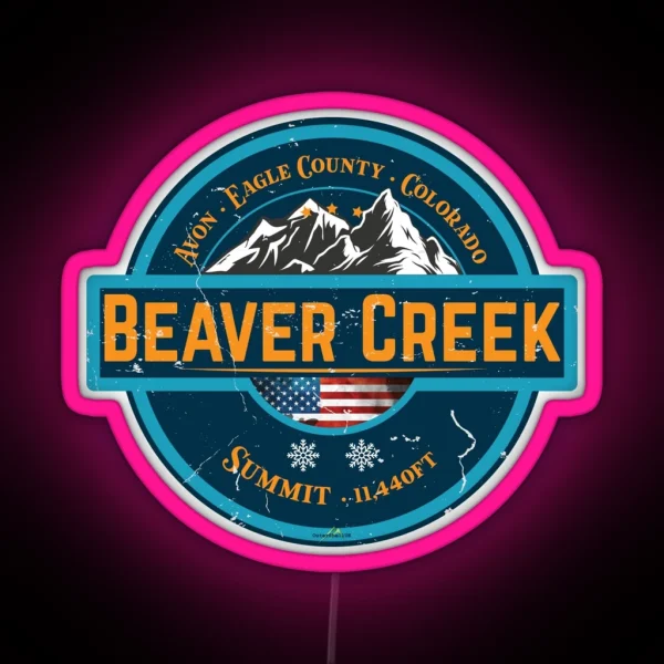 Beaver Creek USA Ski Skiing Colorado Led Led 02 RGB Neon Sign