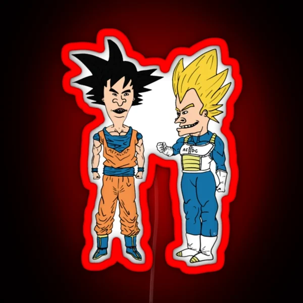 Beavis And Butthead X Dragon Ball And Son Goku RGB Neon Sign