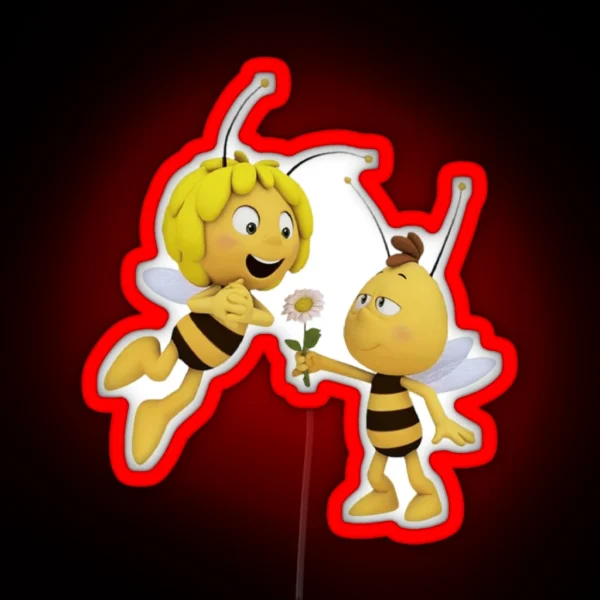 Bee Love RGB Neon Sign