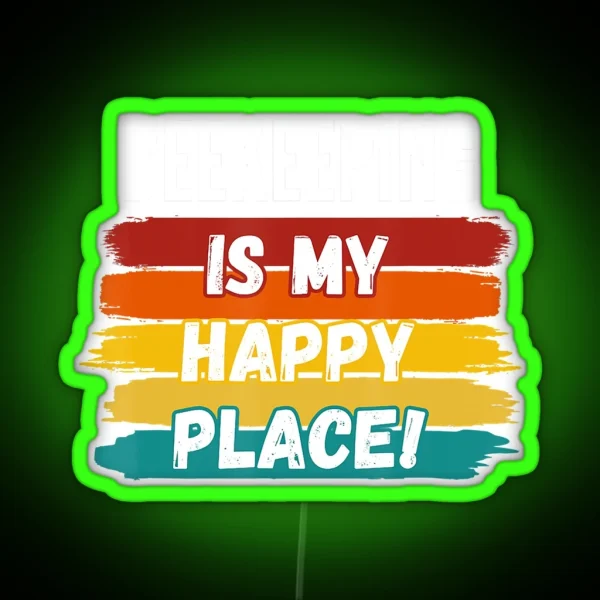 Beekeeping Lover Gifts Beekeeping Is My Happy Place RGB Neon Sign