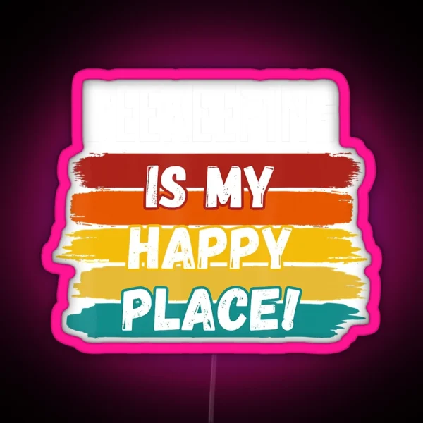 Beekeeping Lover Gifts Beekeeping Is My Happy Place RGB Neon Sign