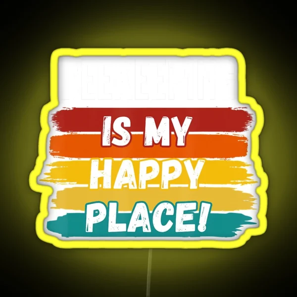 Beekeeping Lover Gifts Beekeeping Is My Happy Place RGB Neon Sign