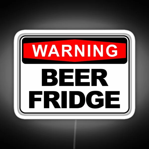 BEER FRIDGE FRIDGE WARNING SIGN Led RGB Neon Sign