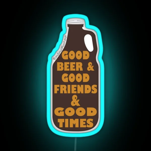 Beer Growler And RGB Neon Sign