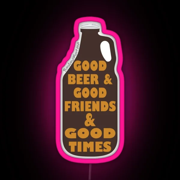 Beer Growler And RGB Neon Sign