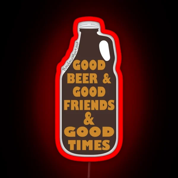 Beer Growler And RGB Neon Sign