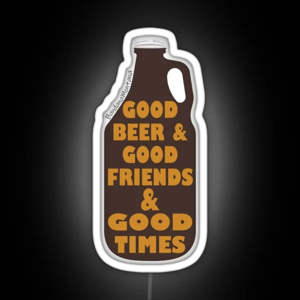 Beer Growler And RGB Neon Sign